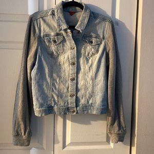 Women Denim jacket, jersey sleeves | size XL/16 | GUESS | lifestyle influencer